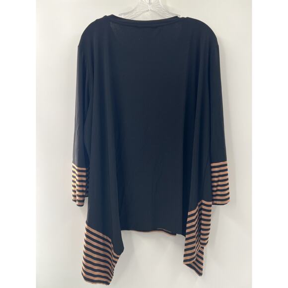 Ali Miles Women's Multicolor Black and Brown Tunic 3/4 Sleeve Shirt Size 2XL - Picture 7 of 8